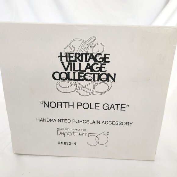 Dept 56 NORTH POLE GATE Heritage Christmas Village arch entrance accessory 56324 - Picture 8 of 9